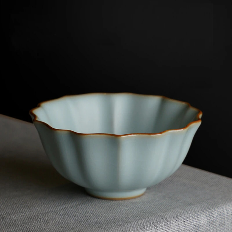 Чайная чашка чайная посуда для церемонии ручная работа печи Ru Master керамическая