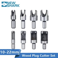 newshark 48pcs set wood plug cutting tool drill bit straight and tapered taper 58 12 38 14 woodworking cork drill bits