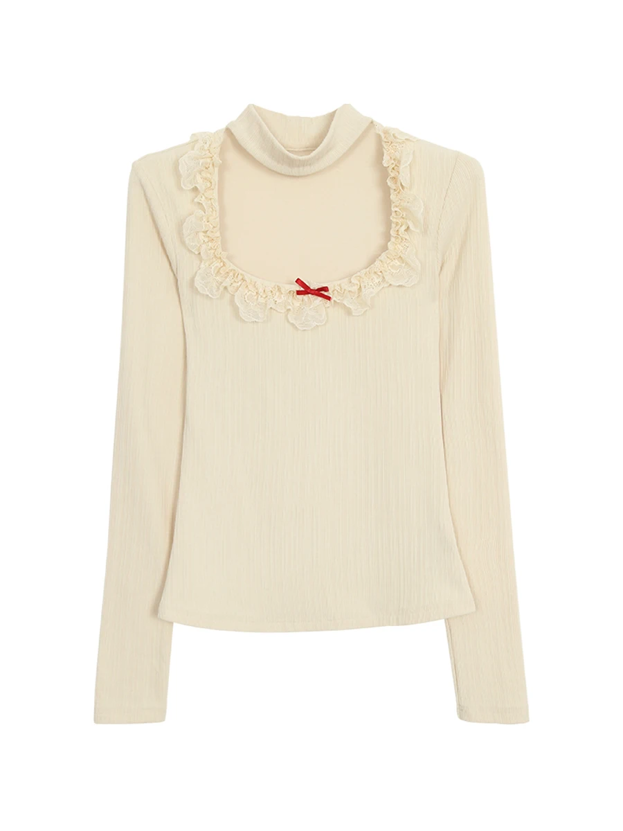 RED People's Hall Внутренняя одежда Нижняя рубашка Женская 2024 Новая осенне-зимняя High