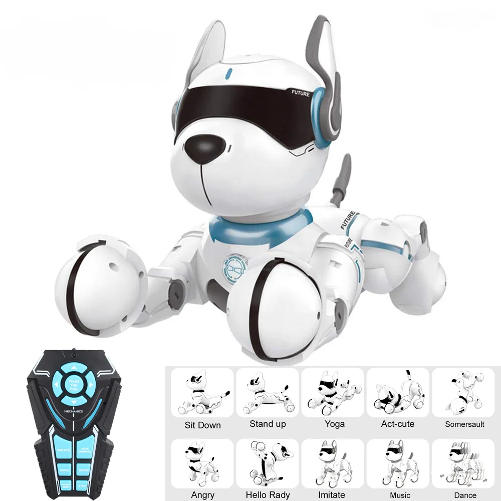 

Игрушка с дистанционным управлением умная говорящая ходячая танцевальная Интерактивная Собака Щенок робот собака RC робот Голосовое управление Умная игрушка для детей