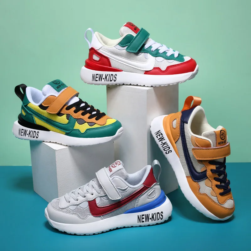 

Children's Casual Shoes Boys Girls Mesh Walking Sneakers Retro Students Non-slip Running Shoes Kids Jogging Training Footwear