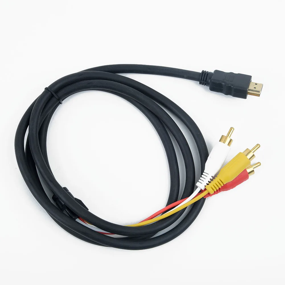 HDMI-совместимый штекер для 3 RCA AV Аудио Видео компонентный Шнур адаптер ТВ HD TV DVD 1080p