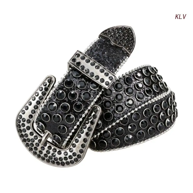 Casual  Belts Adult Sumptuous Full Diamond Waist Belts Western Cowgirl Cowboy Fashion Belt for Jeans Skirt