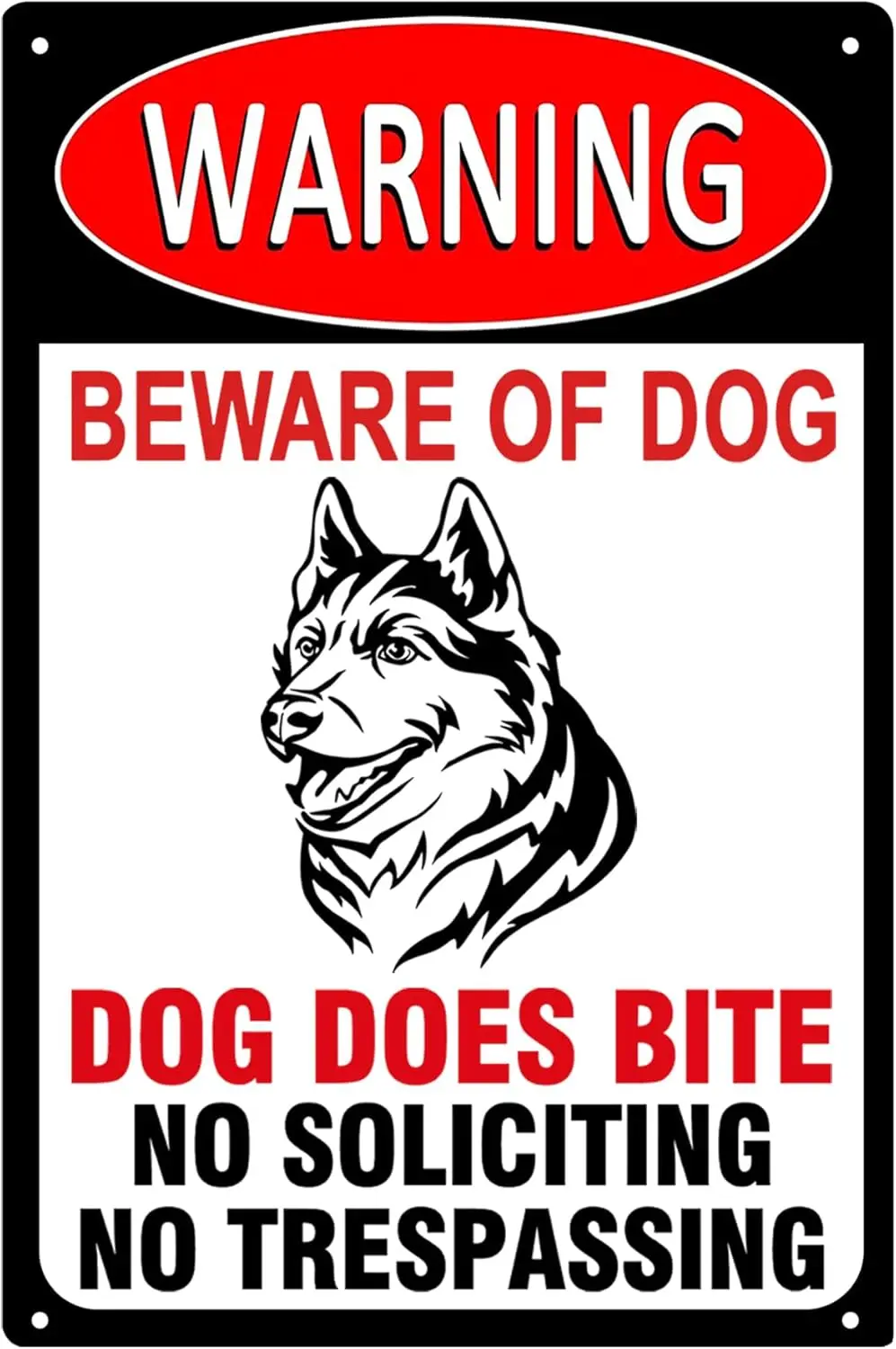 lumnum Wrnng Sgns Funny Bewre of Dog Fence Gte Outdoor Decorton 8x12 nches