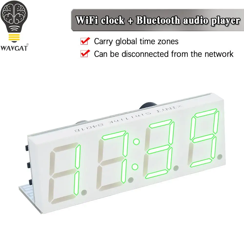 

Модуль часов с таймером Wi-Fi + Bluetooth аудио плеер, автоматические часы, цифровые электронные часы «сделай сам», беспроводные сетевые часы с тай...