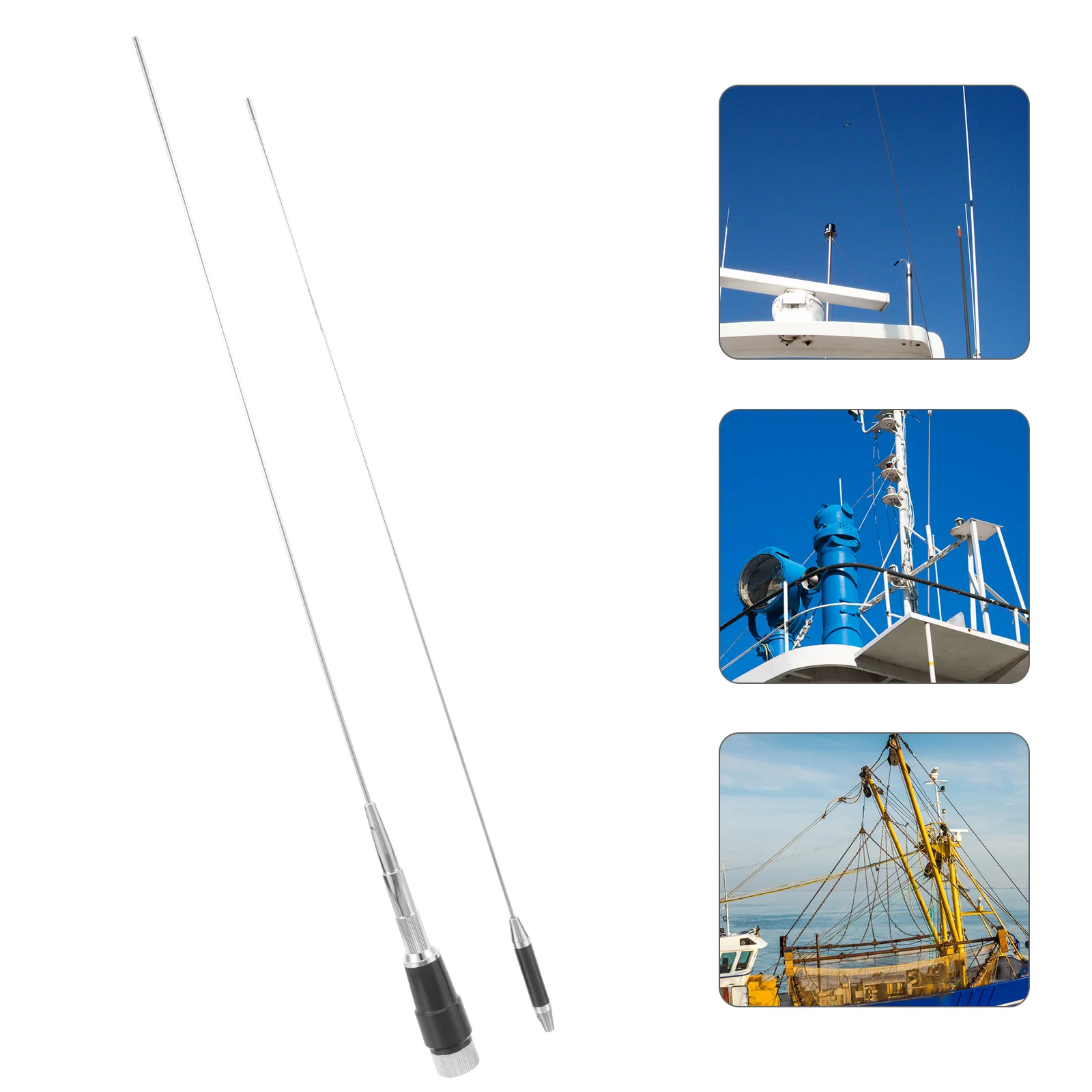 Marine Vhf Antenna Whip Walkie-talkie Replacement Cb Mobile Uhf Radio Accessory Two Way Desktop