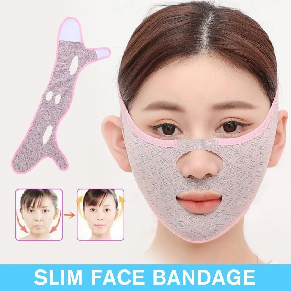 

Elastic Face Slimming Bandage V Line Face Shaper Reusable Beauty Lift Double Skin Wrinkle Breathable Care Chin Anti Tool Sa K2U9