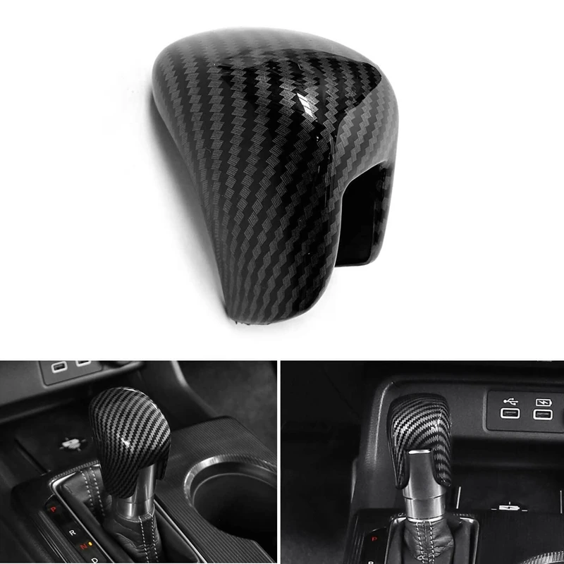 Carbon Fiber ABS Gear Shift Knob Cover Trim Fit For Honda Civic 11Th 2022 -2023 For Accord 2018-2022