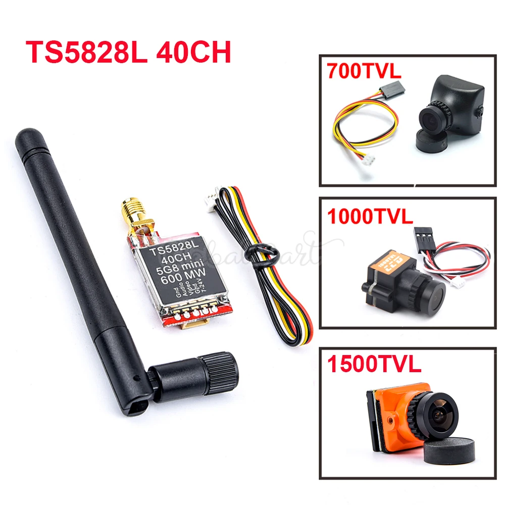 TS5828L 5 8 ГГц 40CH 600 мВт FPV AV беспроводной передатчик + 700TVL / 1000TVL 1500TVL камера для Mini Racing