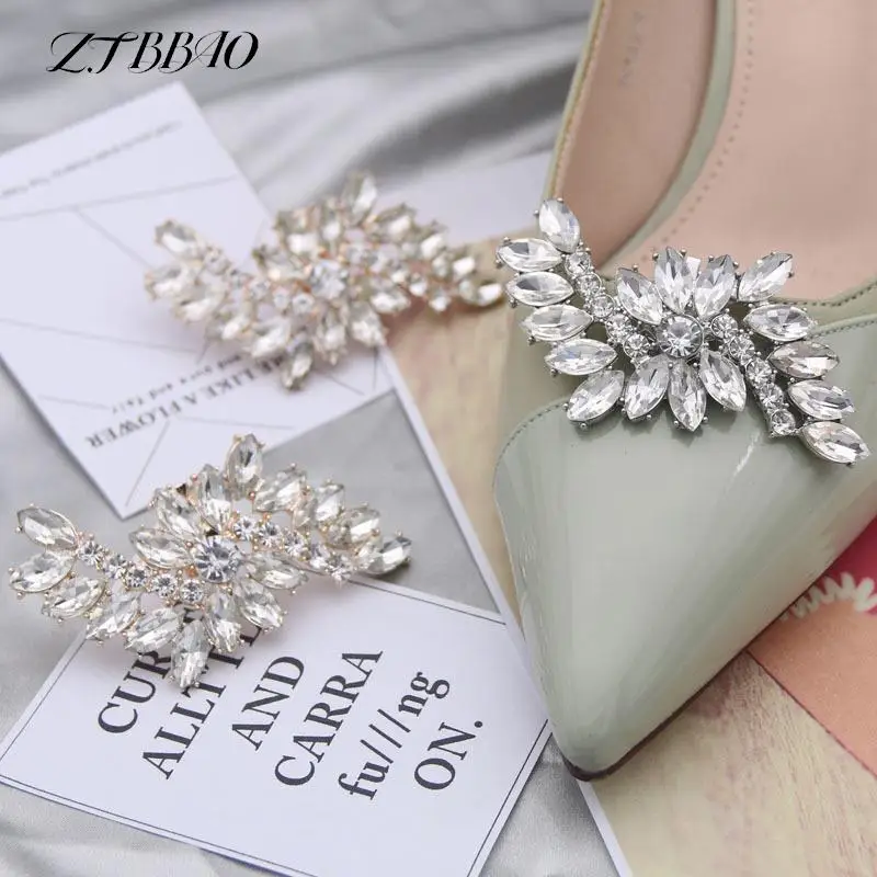 

1PCS Shiny Decorative Clips Rhinestones Crystal Shoe Clips High Heel Charm Buckle Shoes Decoration For Wedding Bride Shoes