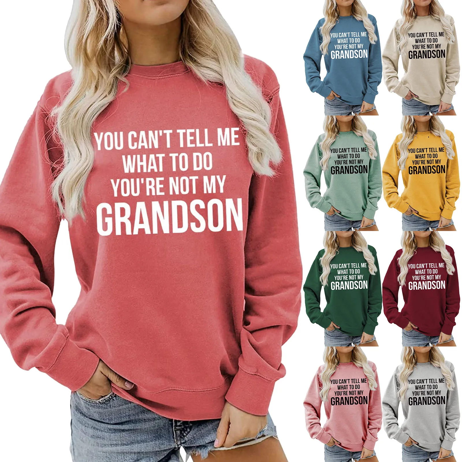 

Женская Повседневная Толстовка с длинным рукавом, милый пуловер с круглым вырезом, Свободный Топ, толстовка с капюшоном, Однотонный женский...