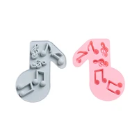 2020 new creative musical note silicone chocolate mold baking cake decoration mold food grade silicone fudge ice tray mold