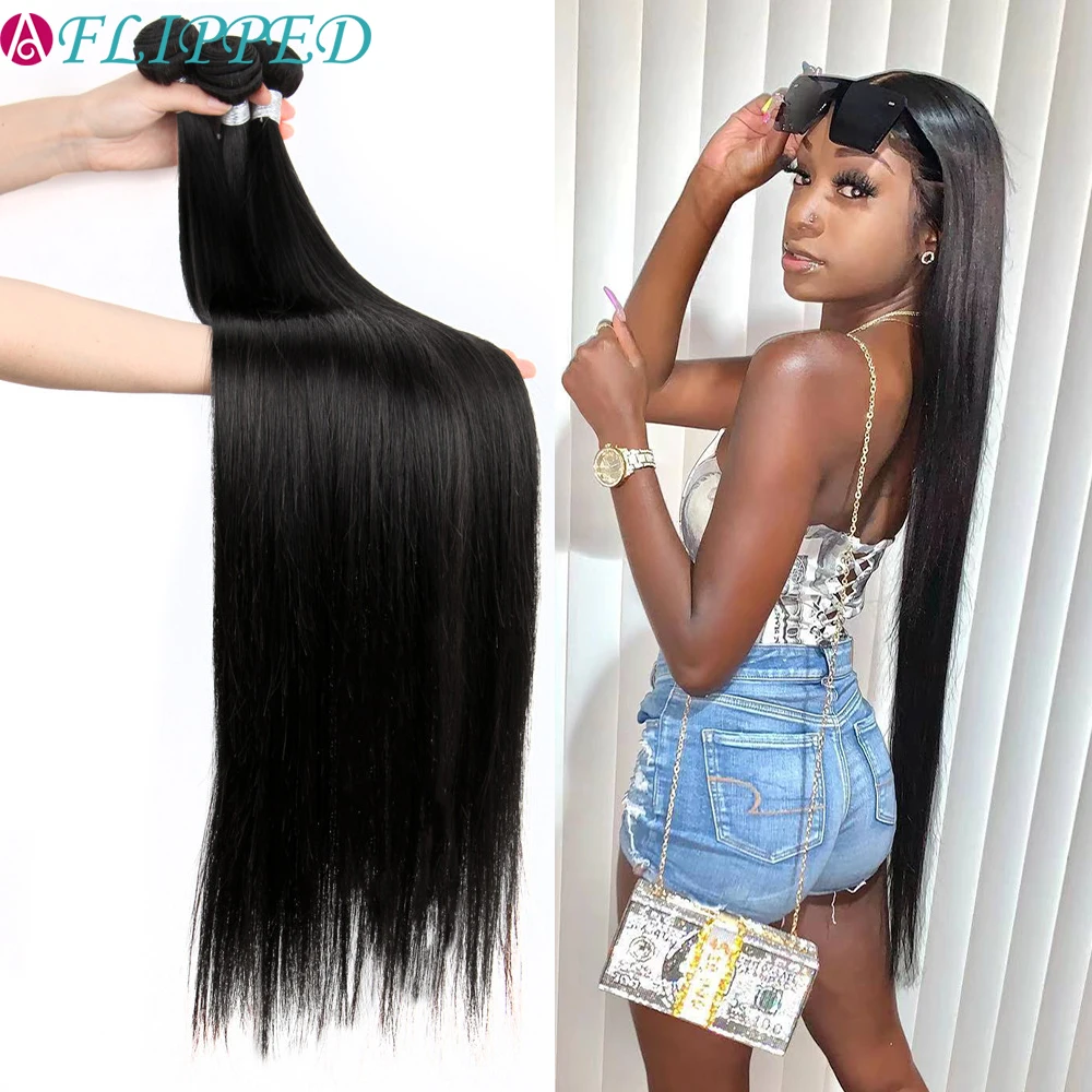 

100% Remy Straight Bundles Human Hair 10-28 Inch Extensions Brazilian Human Hair Meche Bresilienne Cheveux Humain Natural Color