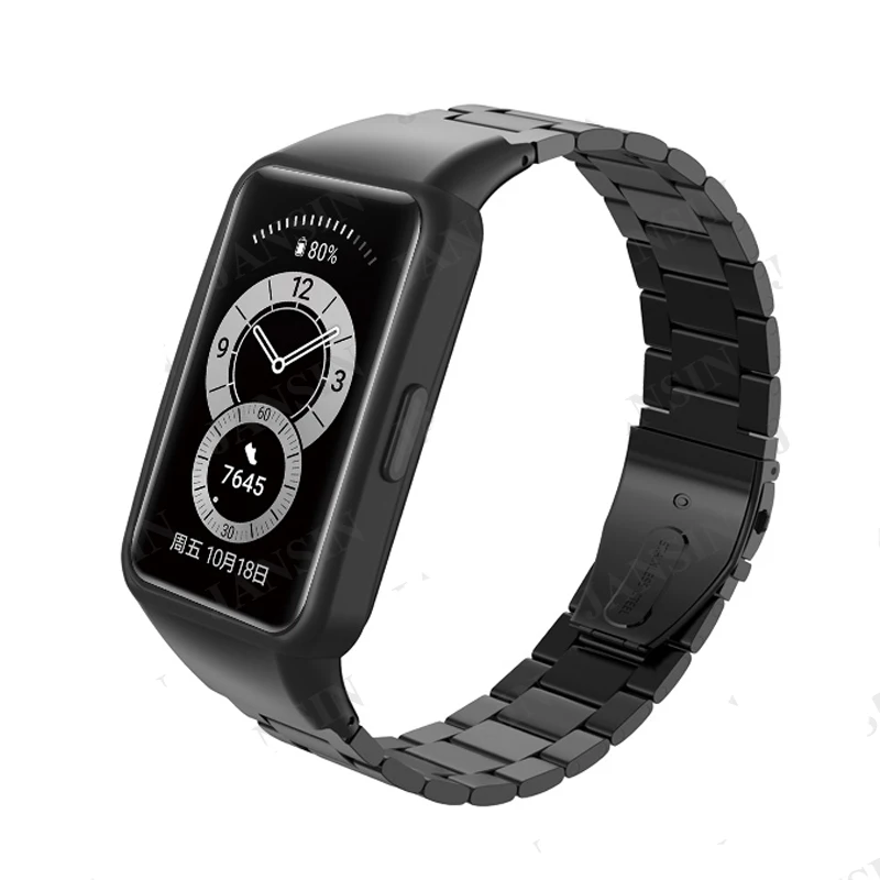 Stainless Steel Band Straps For Huawei Band 6 Wristband Bracelet Replacement Strap For Huawei Band 6 Pro/Honor 6 Metal Correa