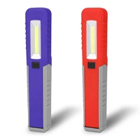 portable mini led cob inspection work light battery powered magnet camping flashlight torch lamp