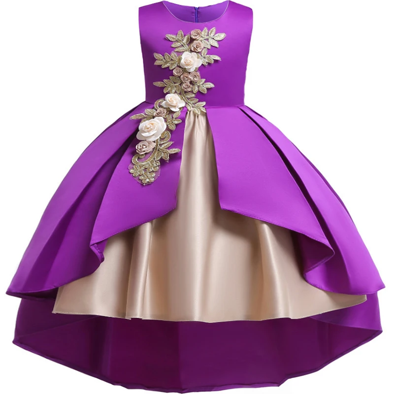 

Girls Embroidery Mermaid princess dress Baby girls formal dresses kids dress for girls party robe princesse enfant fille costume