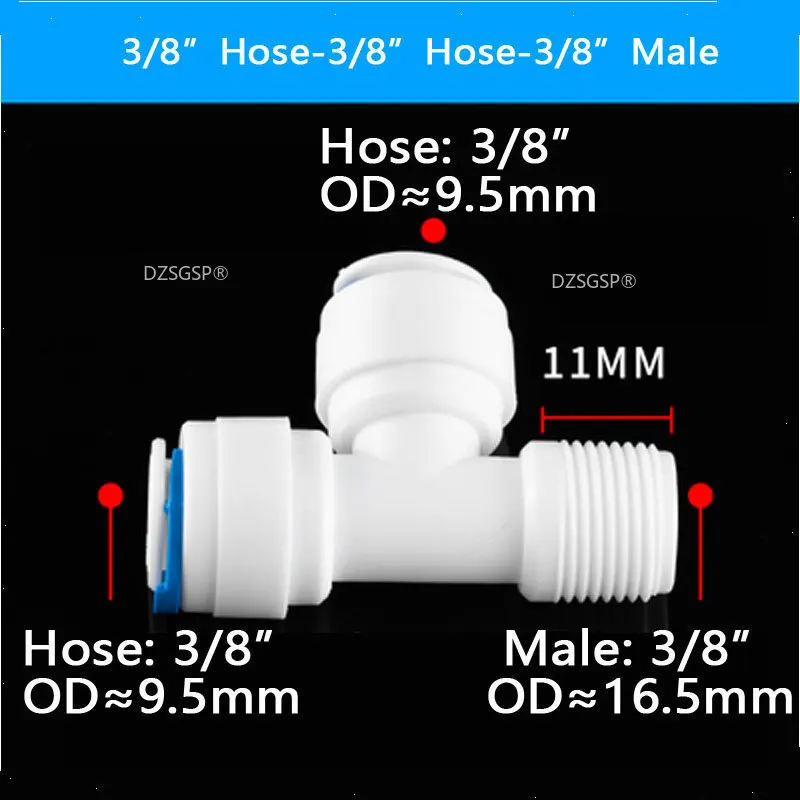 RO водонепроницаемый быстроразъемный фитинг тройник с 3 способами наружный