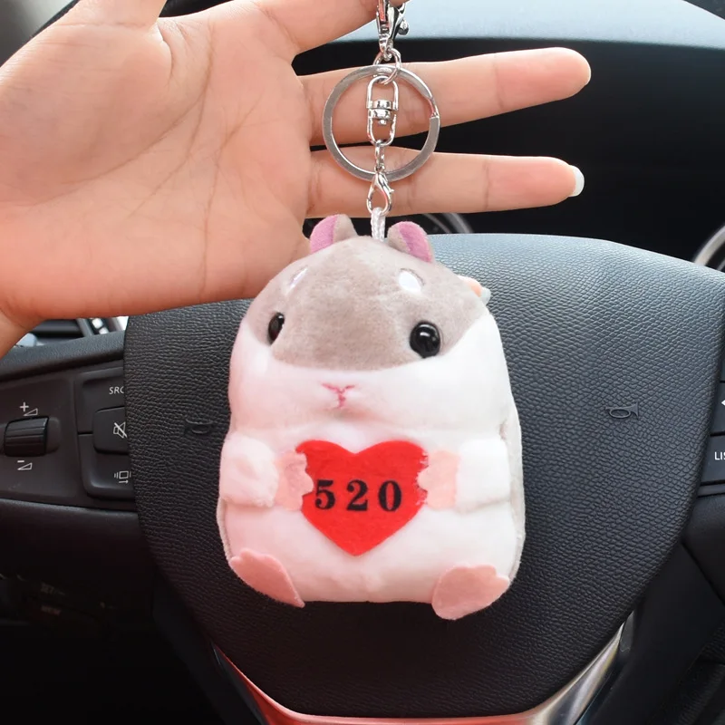 

Cartoon Plush hamster key chain pendant cute mouse doll doll backpack pendant bag Pendant Gift Girl
