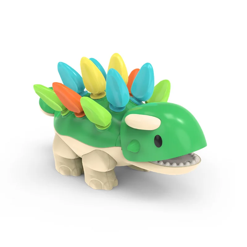 

Обучающая игрушка, зеленый динозавр, забавные игрушки Монтессори, развивающие игрушки, легко хранить, прочные милые игрушки в форме динозавра для малышей