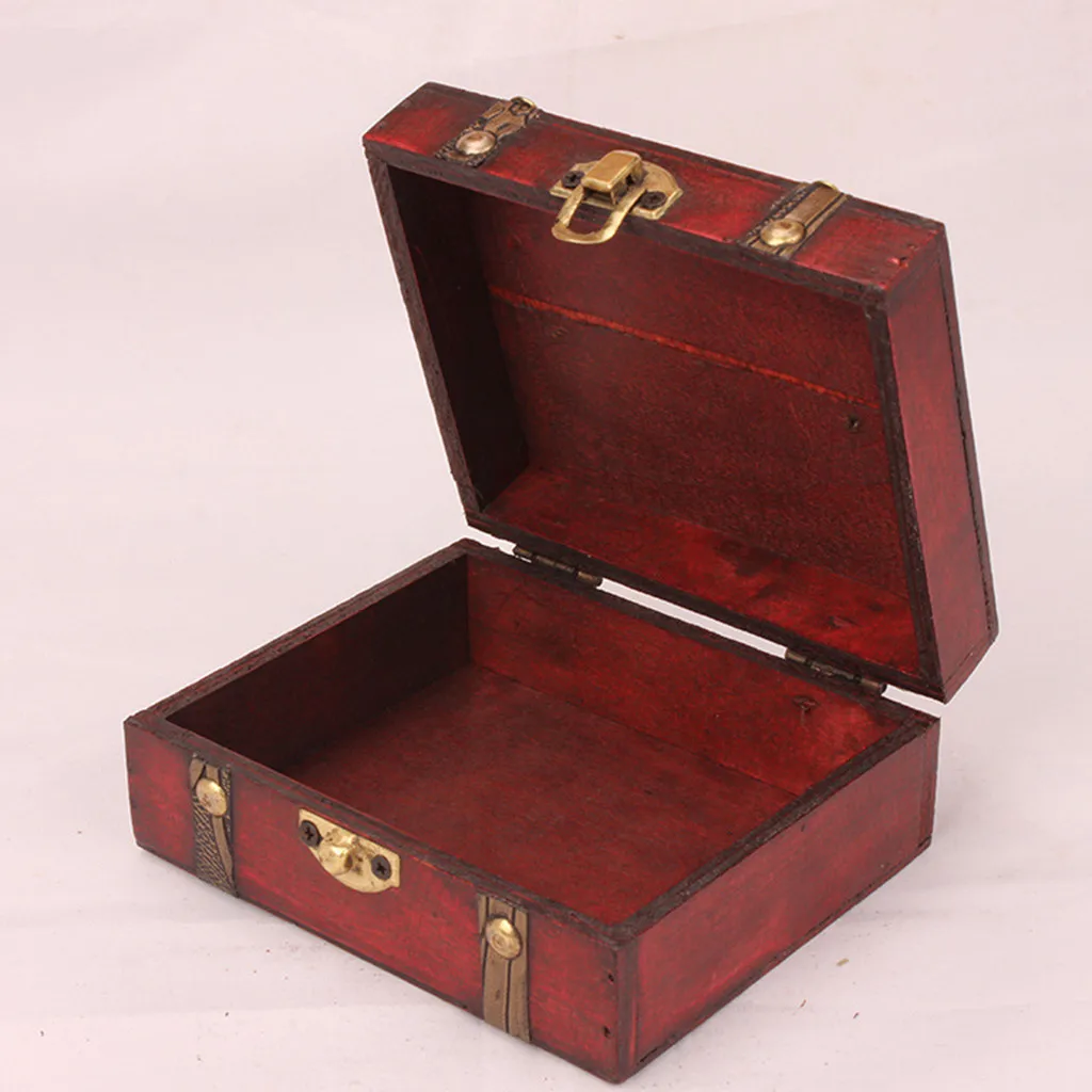

Decorative Trinket Jewelry Storage Box Handmade Vintage Wooden Treasure Case Treasure Case Stylish Vintage Gift Boxes 2022