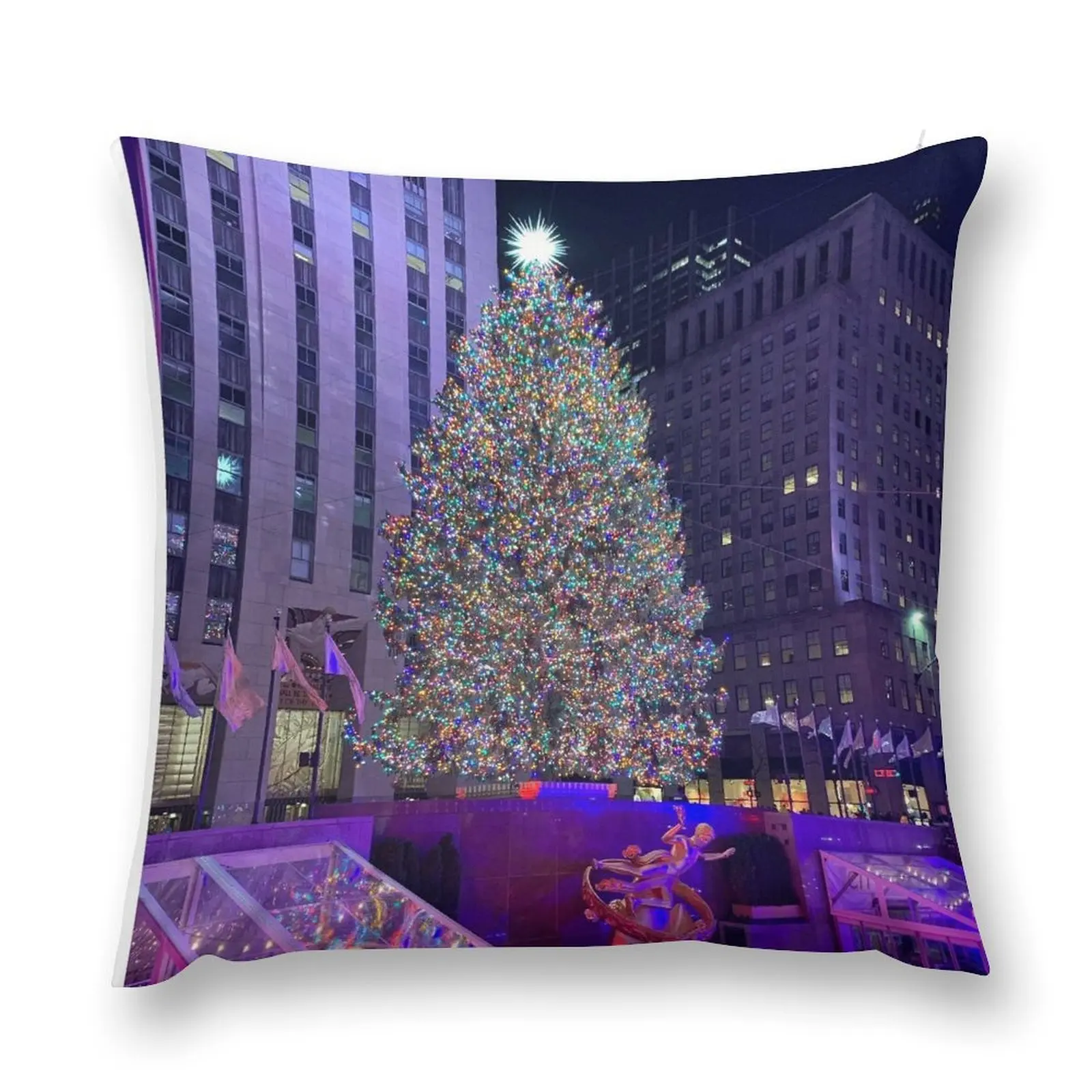 Rockefeller дерево ночью NYC декоративная подушка декор подушки Роскошная