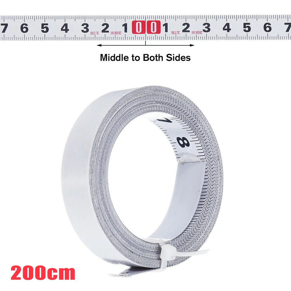

100/200/300CM T-track Tape Measure Adhesive Metric Steel Ruler Miter Saw Scale Miter Track Tape Measure Household Measuring Tool