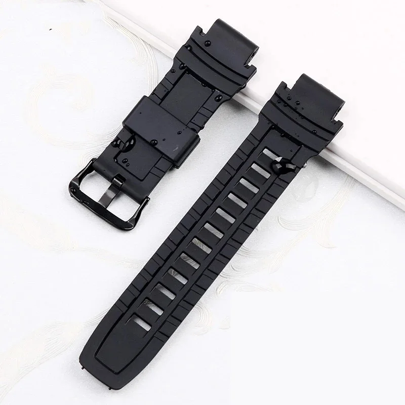 Silicone Wrist Strap For Casio PROTREK PRG-260/270/550/250 PRW-3500/2500/5100 Black Orange Blue Bracelet  Rubber Watch 18mm
