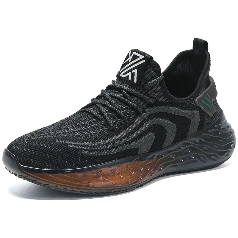 2022 Autumn Men's Shoes Super Comfortable Breathable Flying Woven Men's Sneakers Fashion Thick Bottom Heightening Shoes for Men
