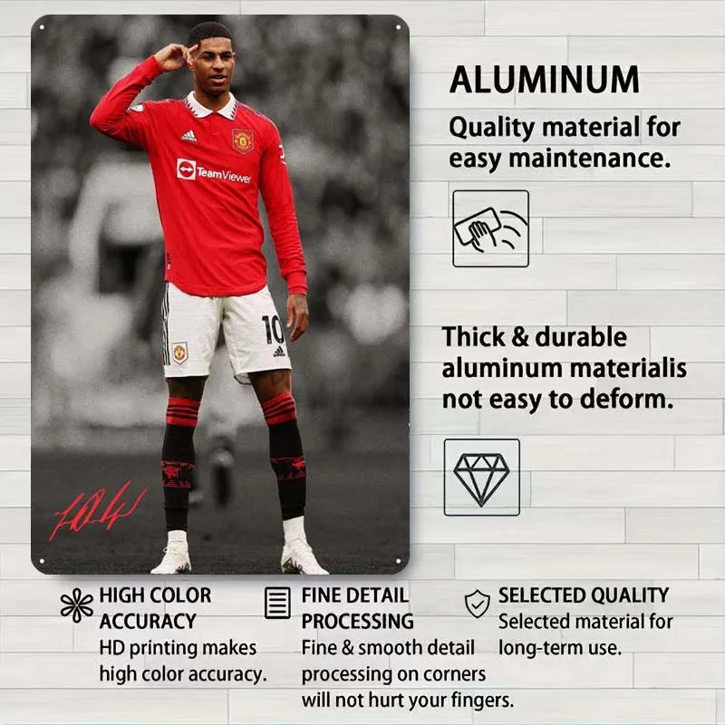Маркус Рашфорд металлический знак спортивный плакат аксессуары для предметов