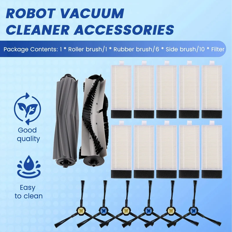 HEPA Filter For ILIFE T20s Robot Vacuum Roller Side Brush Cleaner Replacement Spare Parts