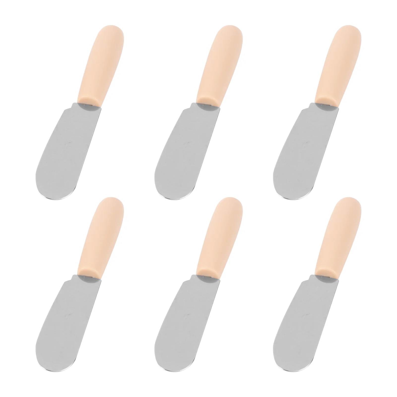 

6 Pcs Curler Set Cooking Spatula Wood Cream Spreader Makeup Cheese Wooden Jam Cake Scraper Butter Shaver Kitchen Small Utensil