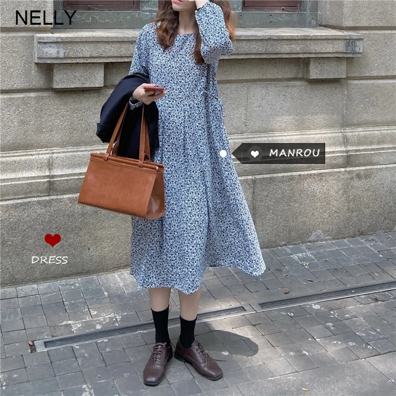 

Женское ТРАПЕЦИЕВИДНОЕ ПЛАТЬЕ Jum, ТРАПЕЦИЕВИДНОЕ ПЛАТЬЕ С тонкой талией и разбитыми цветами в Корейском стиле, новинка 2022