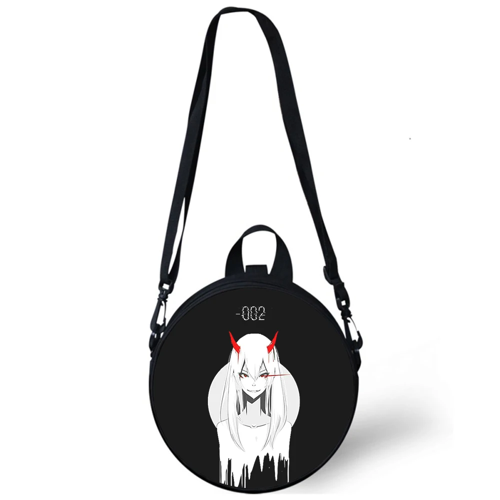 DARLING in the FRANXX Anime Child kindergarten Bag 3D Print Crossbody Shoulder Bags School Women Mini Round Bagpacks Rugtas Bag