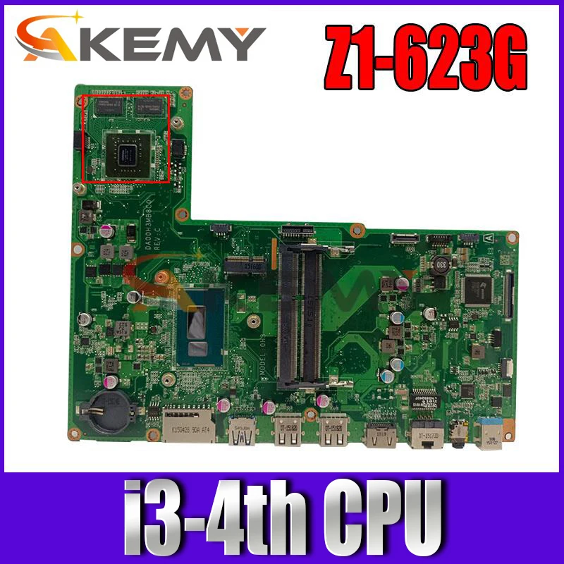 

Для ACER AIO AZ1620-N81 Z1-623 Z1-623G GT940M i3-4th DA00H3MB8C0 SR1EK, материнская плата для ноутбука DDR3