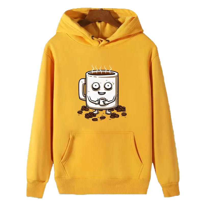 Koffein Computer Fun Geek Nerd Unisex graphic fleece hoodie  winter Hooded sweatshirts thick sweater hoodie Men's sportswear