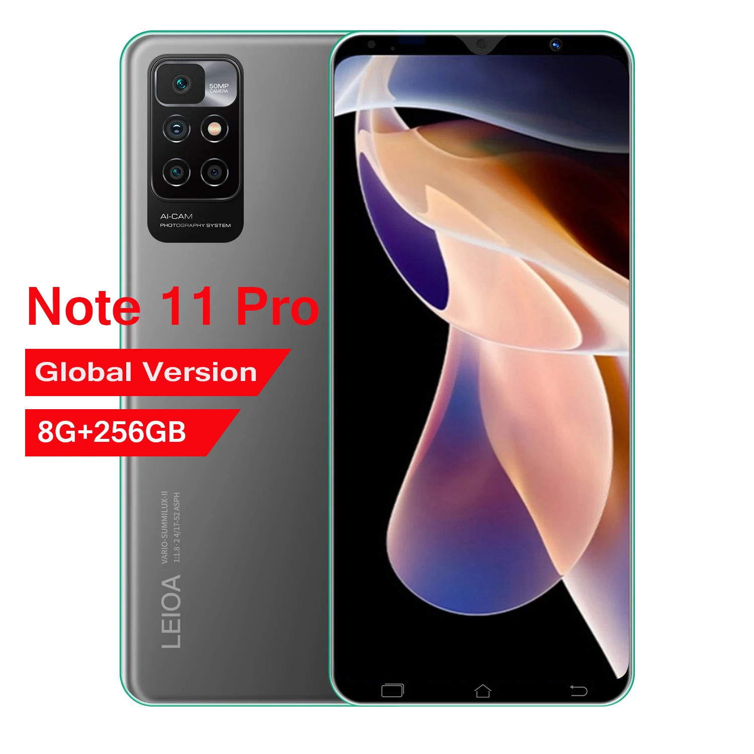 

Global Version Note 11 Pro Android Smartphone 8GB 256GB 4G 5G Phone 48MP Camera 5000mAh Face ID Unlocked Celular Mobile Phones