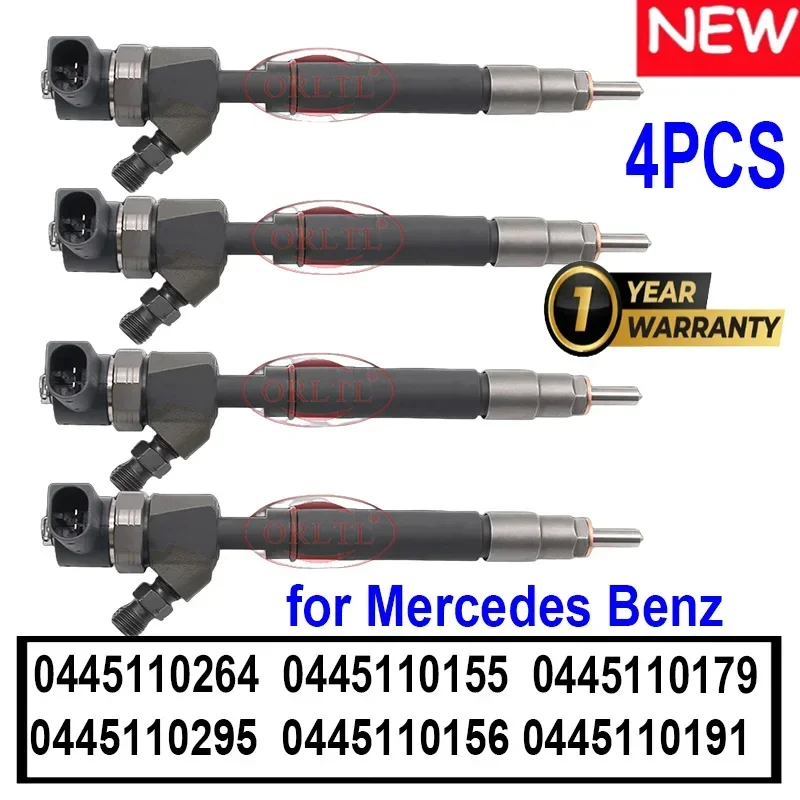 4 шт. новые для Mercedes Benz 0445110264 0445110155 0445110179 0445110295 0445110156 0445110191 Топливная форсунка