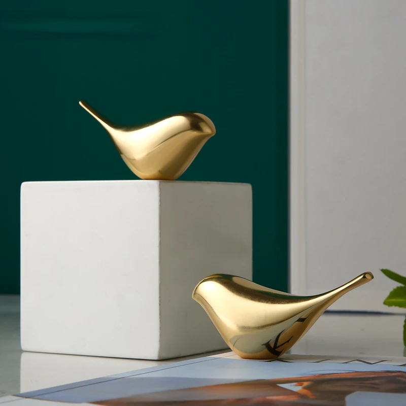 

Classical European-style All-copper Bird Ornaments Nordic Postmodern Home Display
