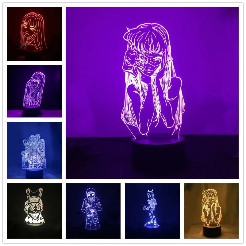 

Anime 3d Lamp Junji Ito Souichi Tsujii Led Night Light for Bedroom Decor Nightlight Colorful Manga Table Lampara Collection Gift