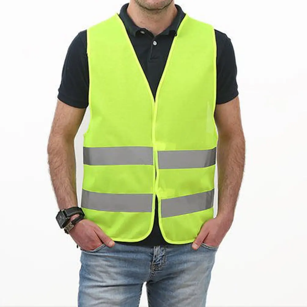 1Pc Car Reflective Vest Traffic Safety Vest Car Emergency Reflective Strip High Visibility Fluorescent Outdoor Safety Clothing