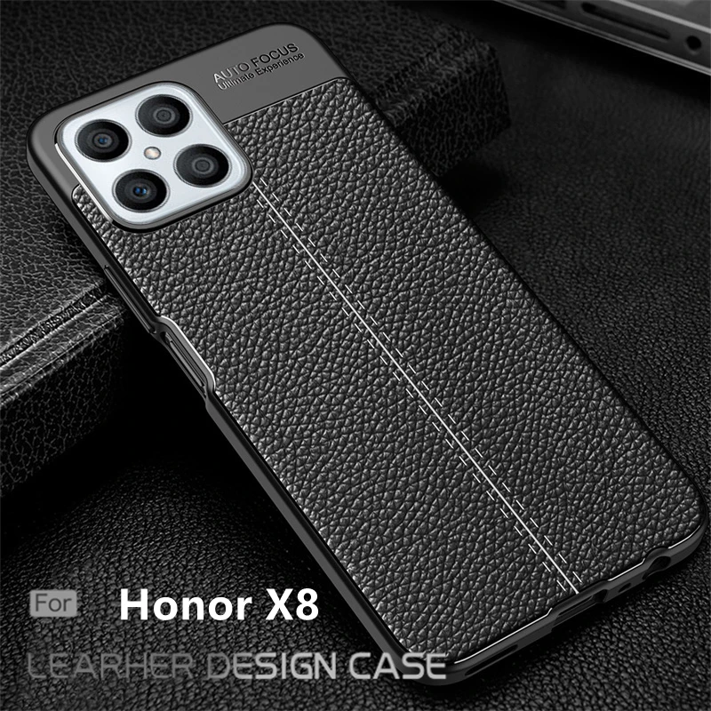 For Huawei Honor X8 Case Cover For Honor X8 Capas Shockproof Phone Bumper Back Soft TPU Leather Cover For Honor X 8 X7 X8 Fundas