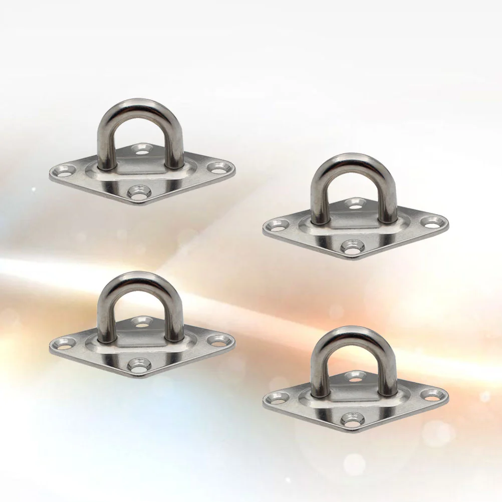 

4 Pcs Door Accessories Practical Hasp Buckle Bolt Stainless Steel Bending Latch