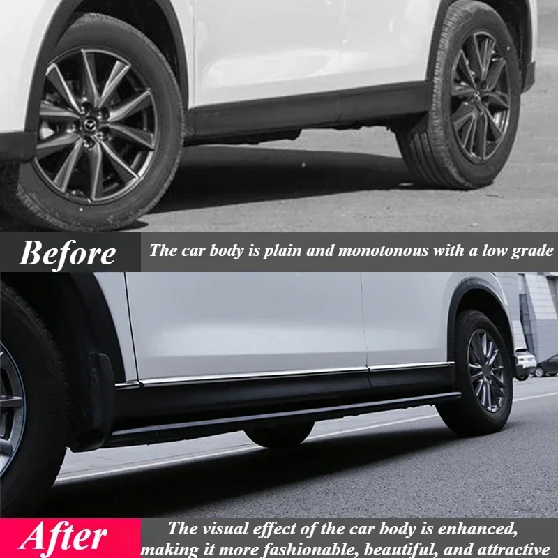 Подходит для Mazda CX5 2017-2021 боковая отделка двери из нержавеющей стали отделочная