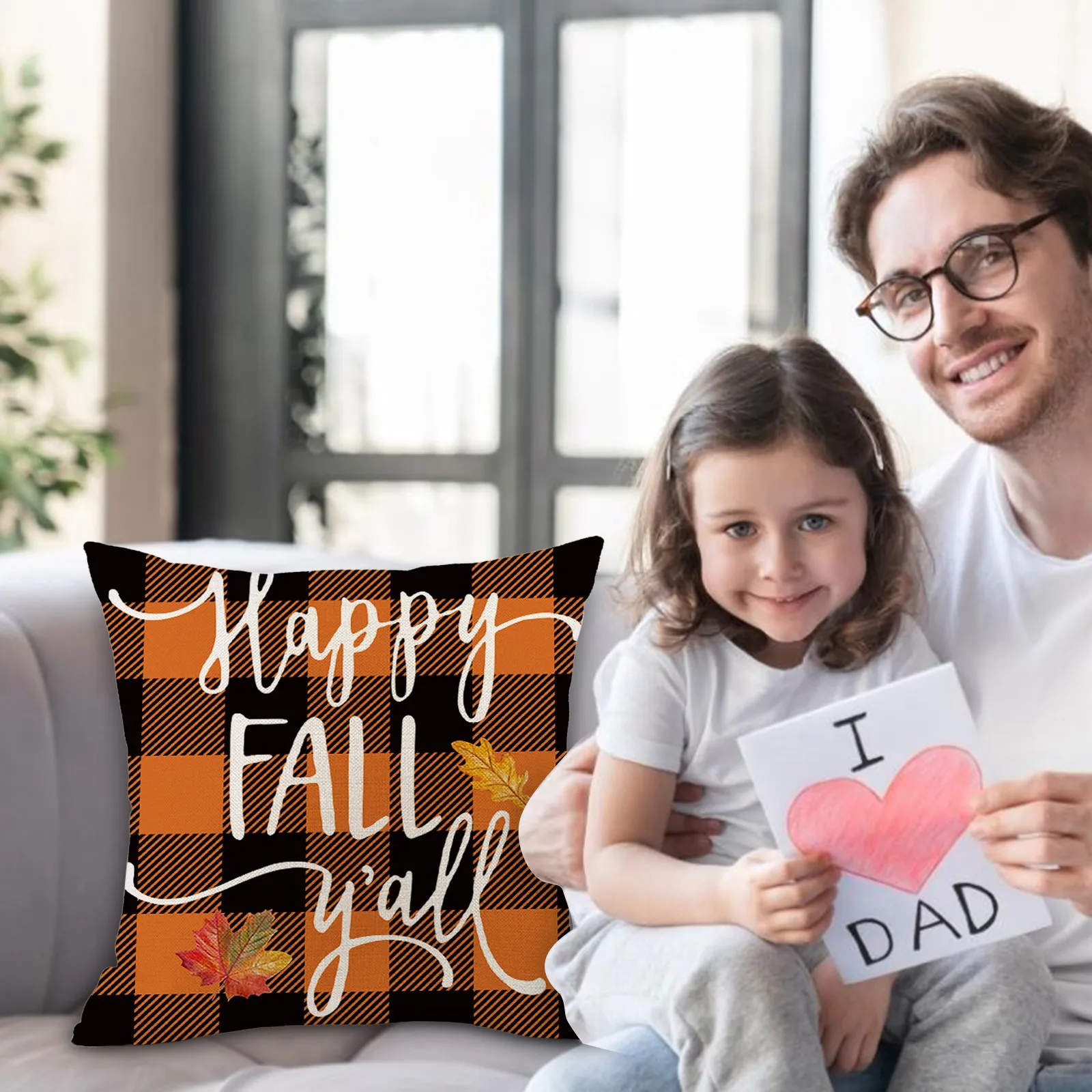 

Thanksgiving Pumpkin Pillowcase Sofa Cushion Linen Pillow One-Sided Printing Sofa Cushion Cover Soft Linen Pillowcase Sofa