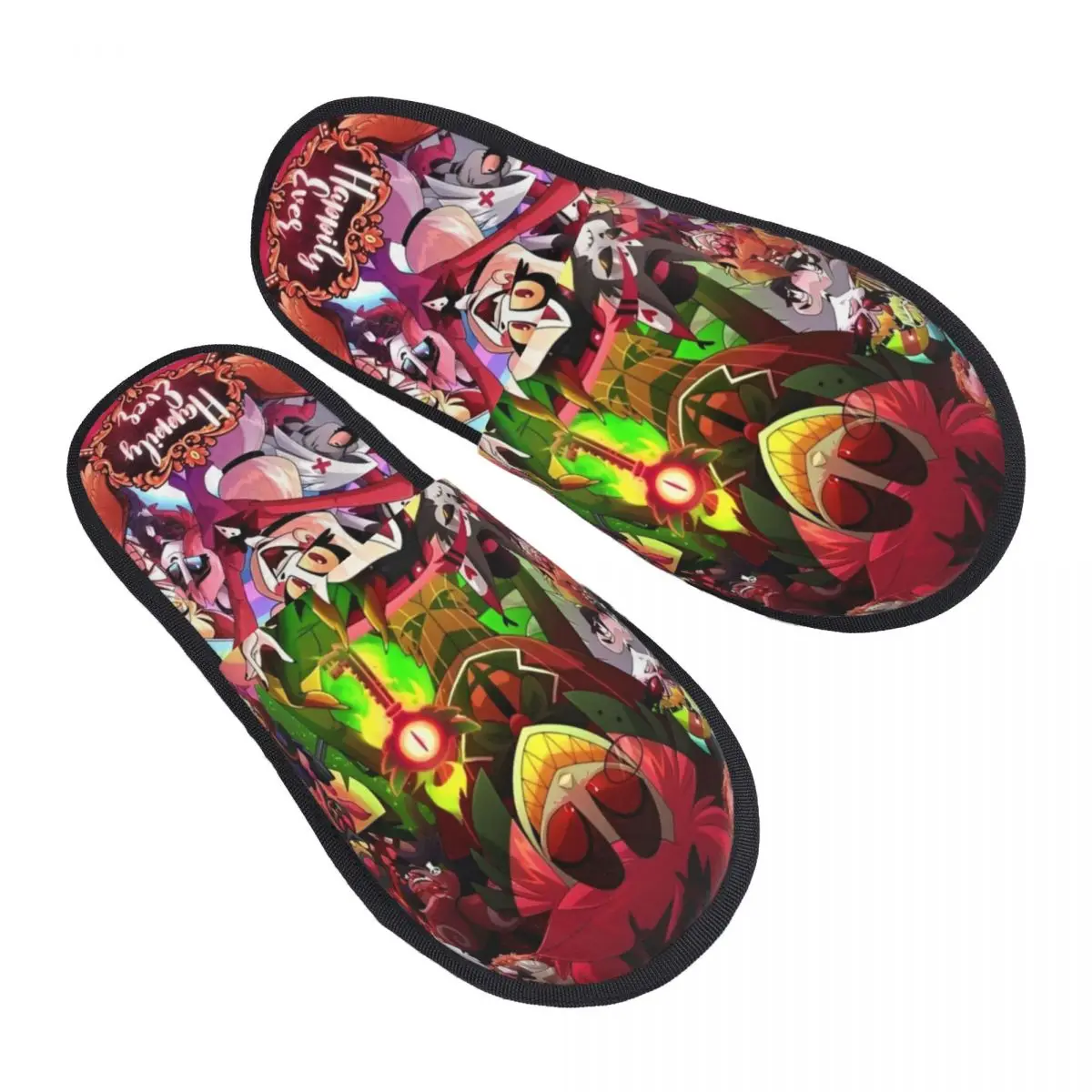 Музыкальные комедийные тапочки H-HazbinHotels нескользящие уютные шлепанцы из пены с