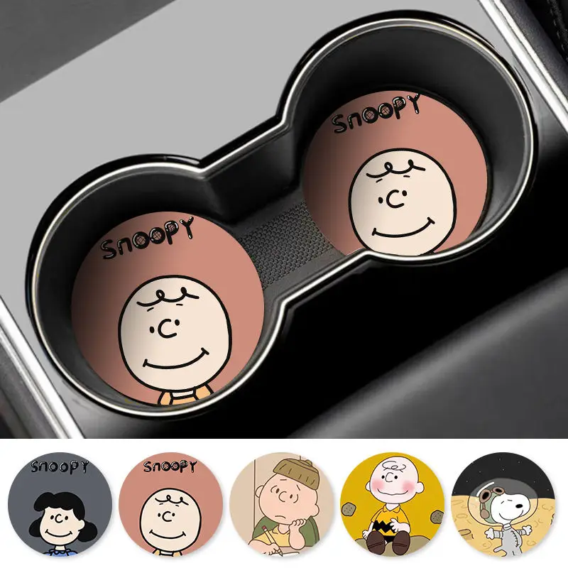2 шт. противоскользящий коврик для чашки Snoopy Charlie подставка чашек с героями