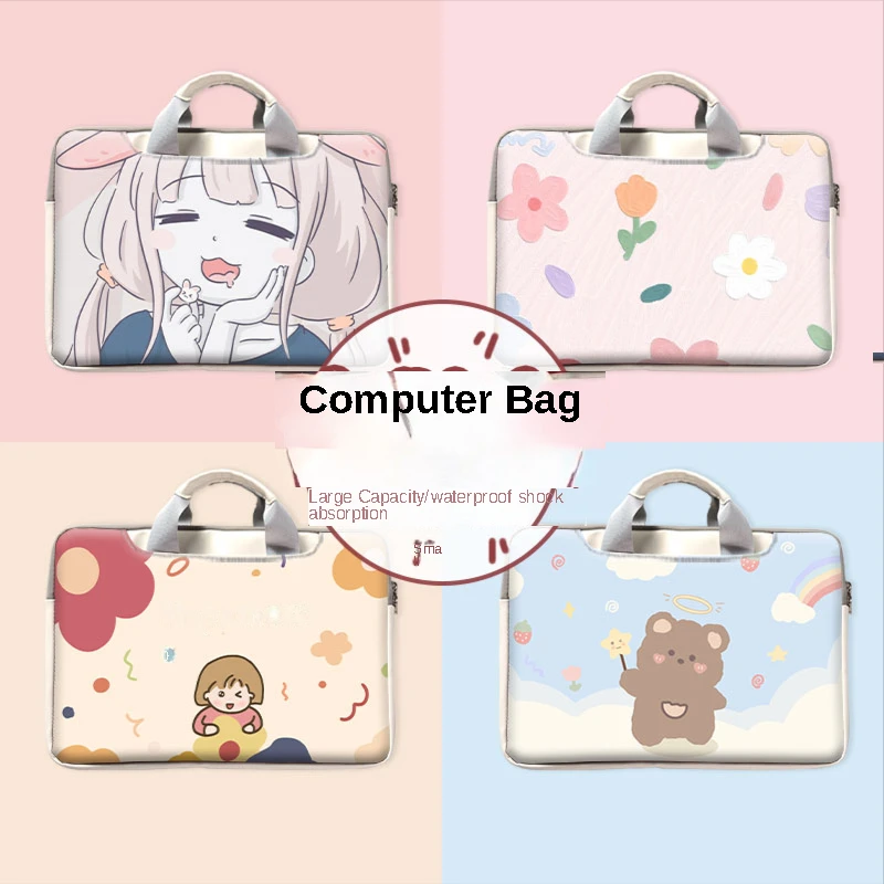 

DIY Watercolor Laptop Bag Laptop Case Multi Size Computer PU Hand Bag 12 13.3 14 15.6 17 inch for Macbook/HP/Lenovo/ Acer/Asus