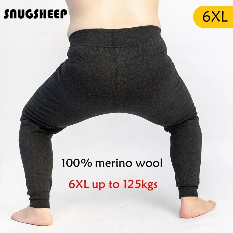 100 merino wool 5xl 6xl winter leggings women pants men warm underwear thermal tights trousers sexy leginsy panty lined fleece