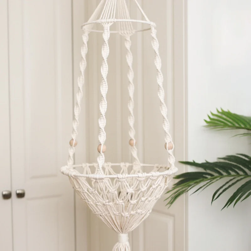 

Pet Cat Hammock Swing Bed Bohemian Handwoven Tapestry Cotton Macrame for Home Bedroom Decoration Wall Hanging Without Mat