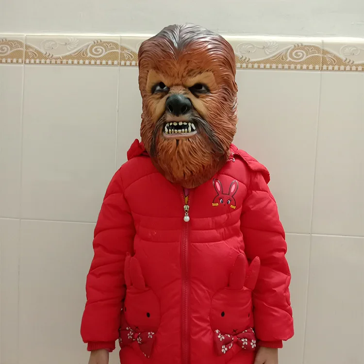 Маска Kailoran Chubaka Рождественская зеленая латексная маска меховая гарнитура